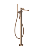 Gessi Inverso Rigato robinet de baignoire sur pied avec douchette 73528 + 46189